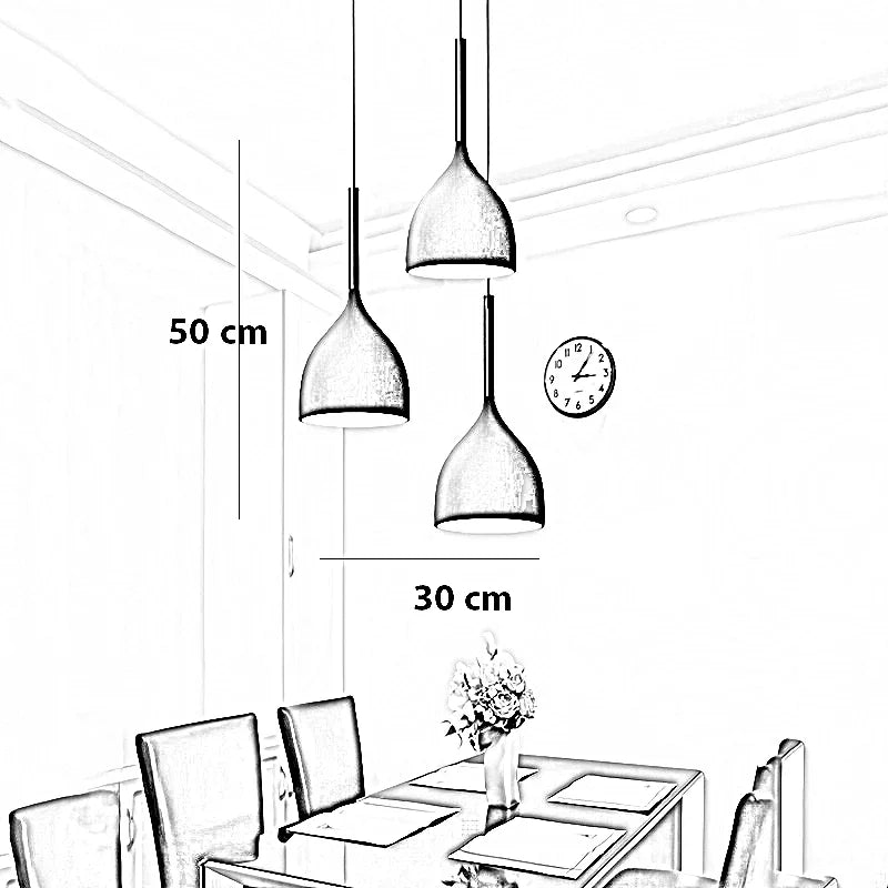 نجفة الومنيوم، 30*50 سم