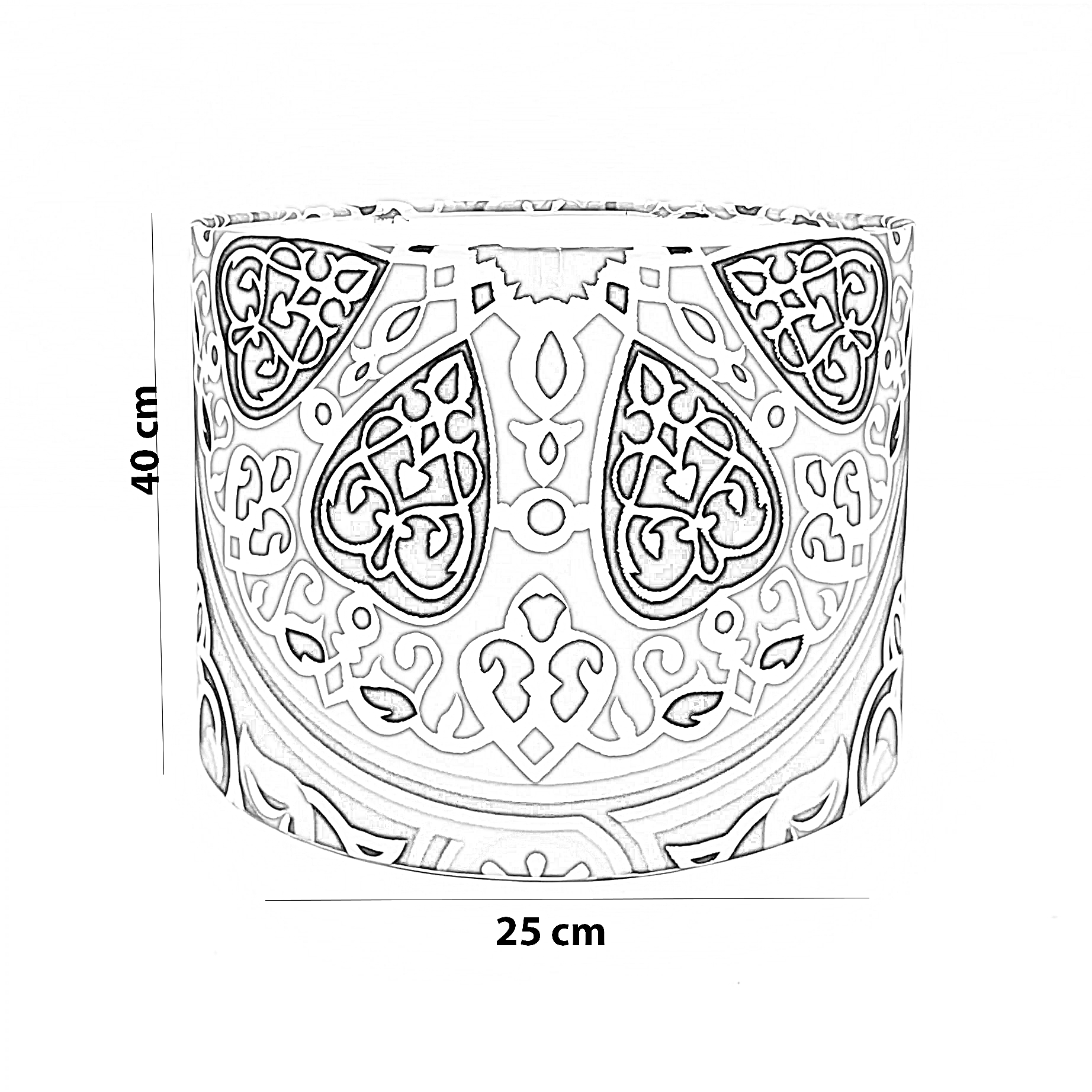 شابوه أباجورة قماش، 25*40 سم