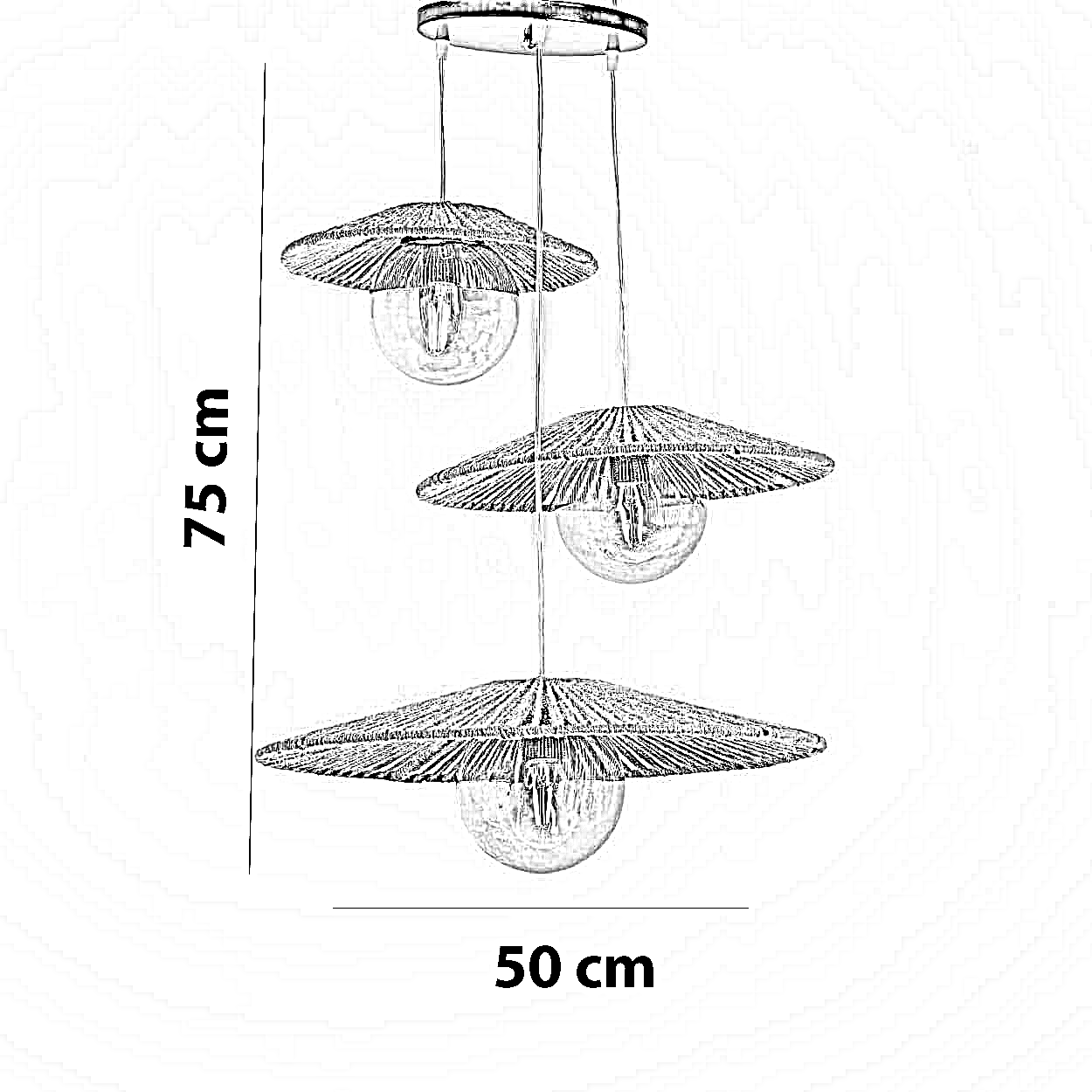 نجفة قماش، 50*75 سم