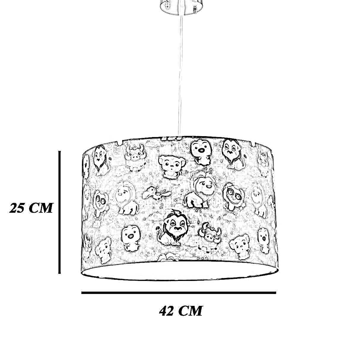 نجفة قماش، 42*25 سم