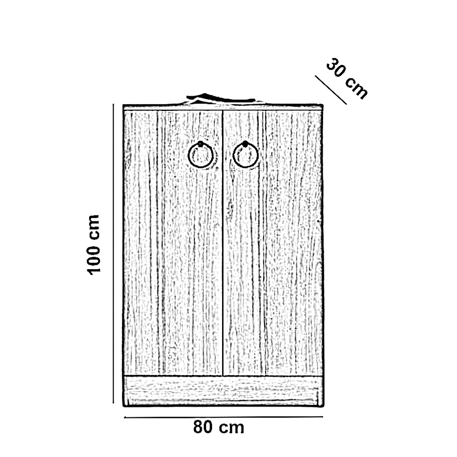 جزامة خشب ام دي اف، 80*30*100 سم
