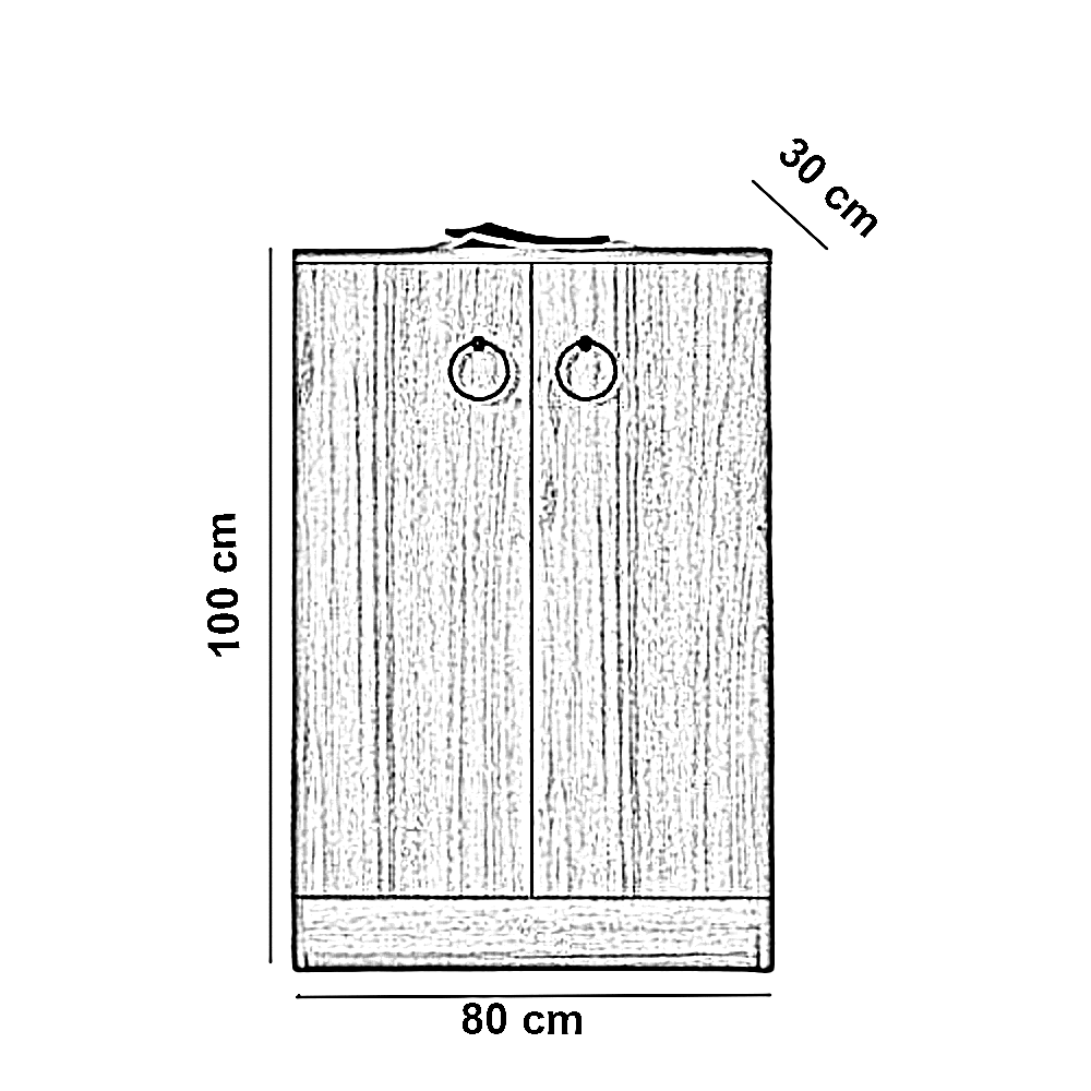 جزامة خشب ام دي اف، 80*30*100 سم