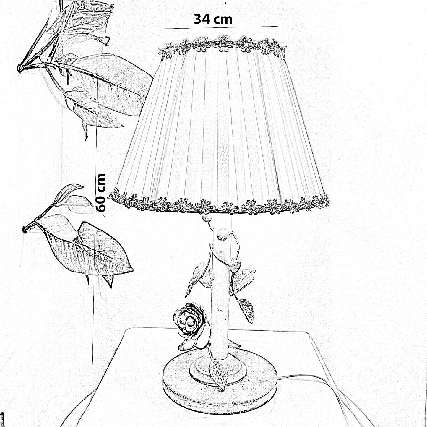 أباجورة معدن، 34*60 سم