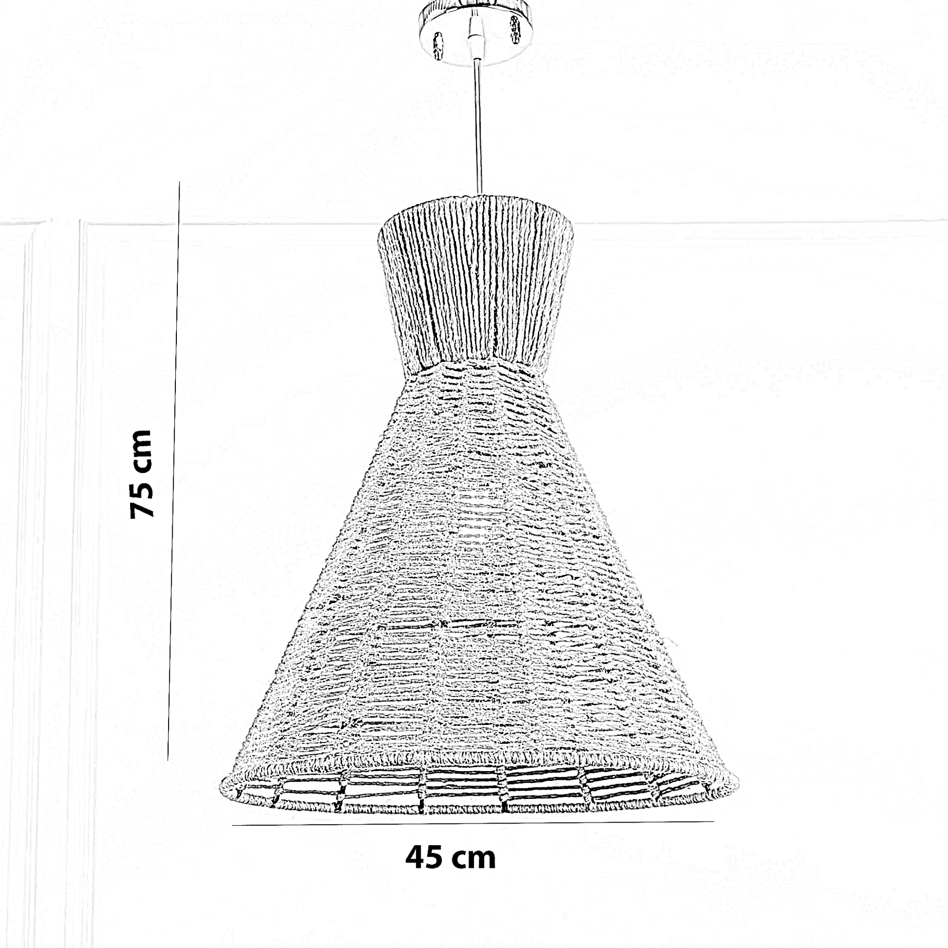 نجفة قماش، 45*75 سم