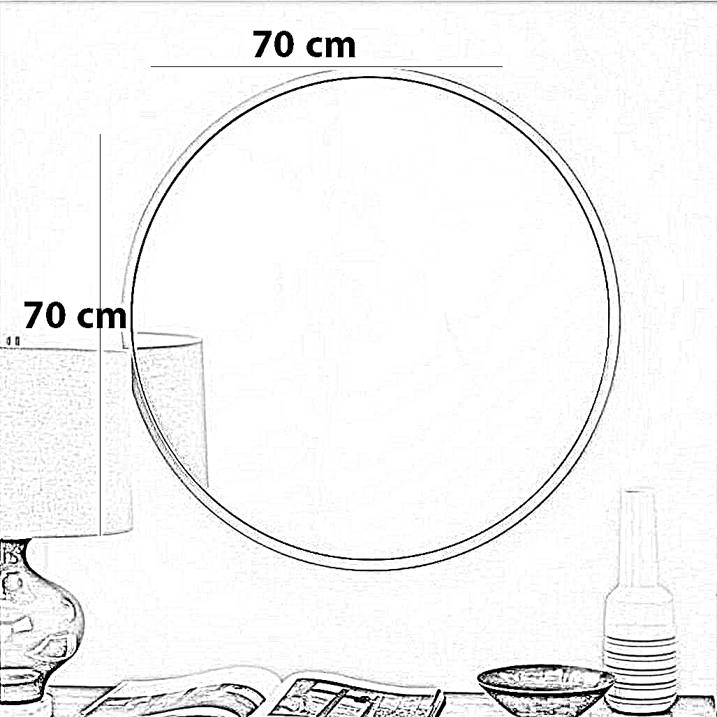 مرايا ستيل، 70×70 سم - صورة 3