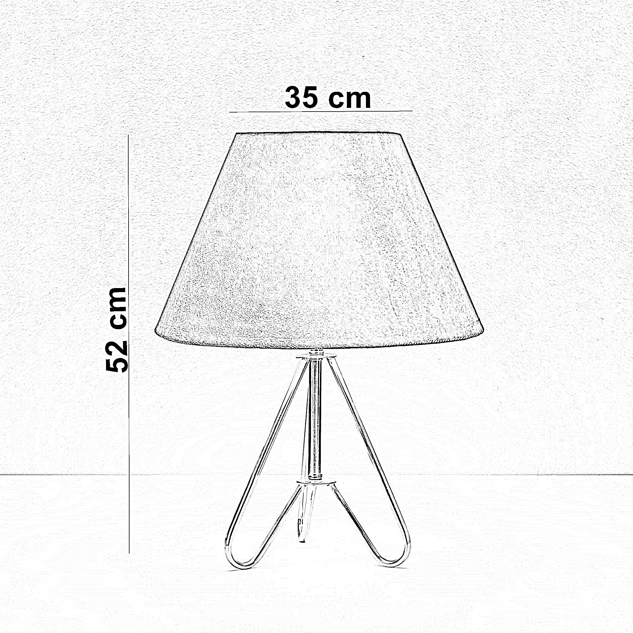 أباجورة معدن، 35*52 سم