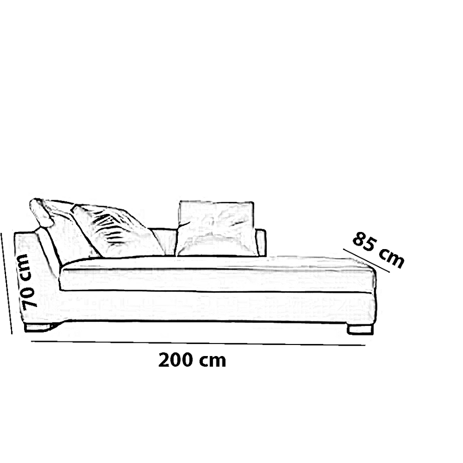 كنبة خشب طبيعي، 200*85*70 سم