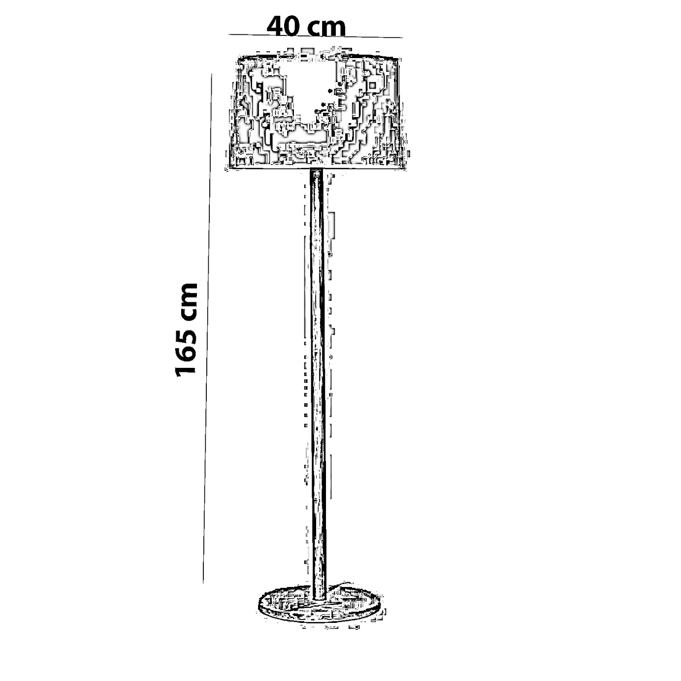 أباجورة ارضية خشب، 40*165 سم