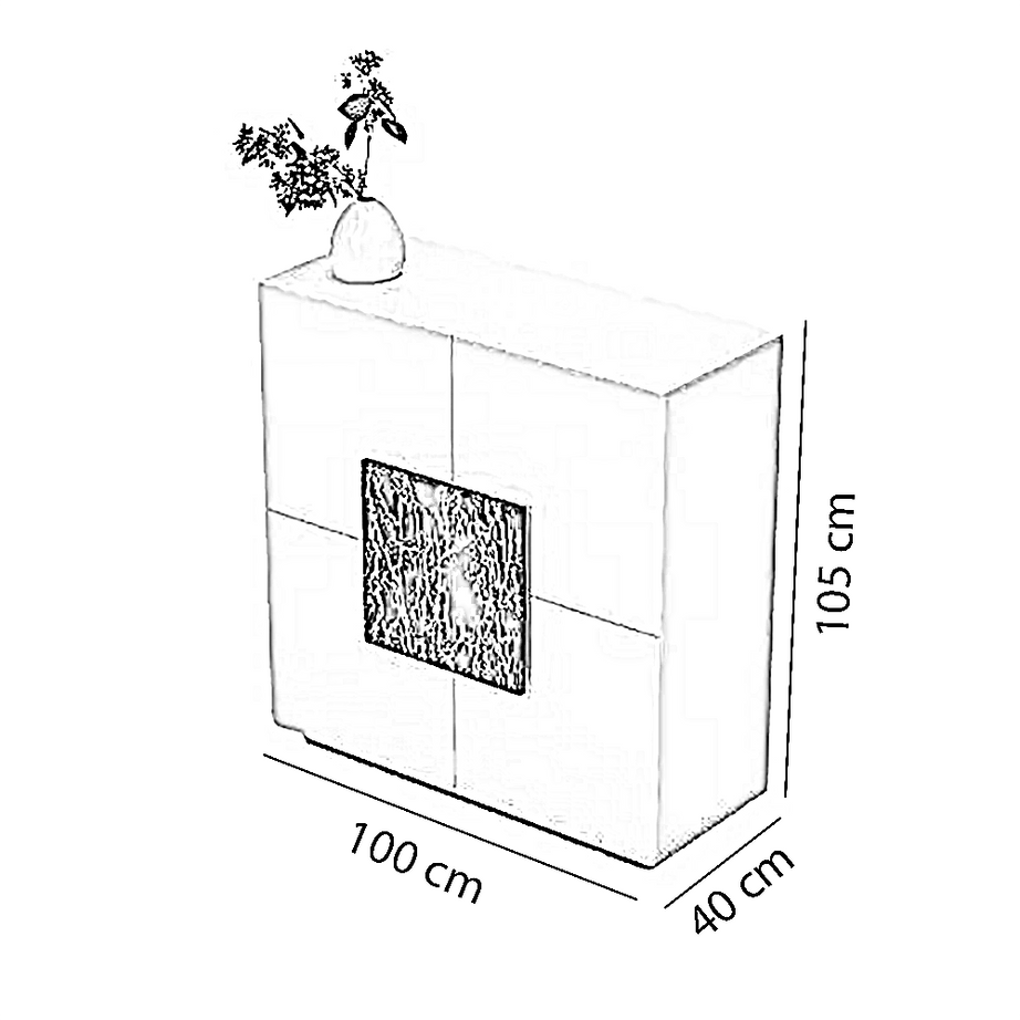 جزامة خشب ام دي اف، 100*40*105 سم