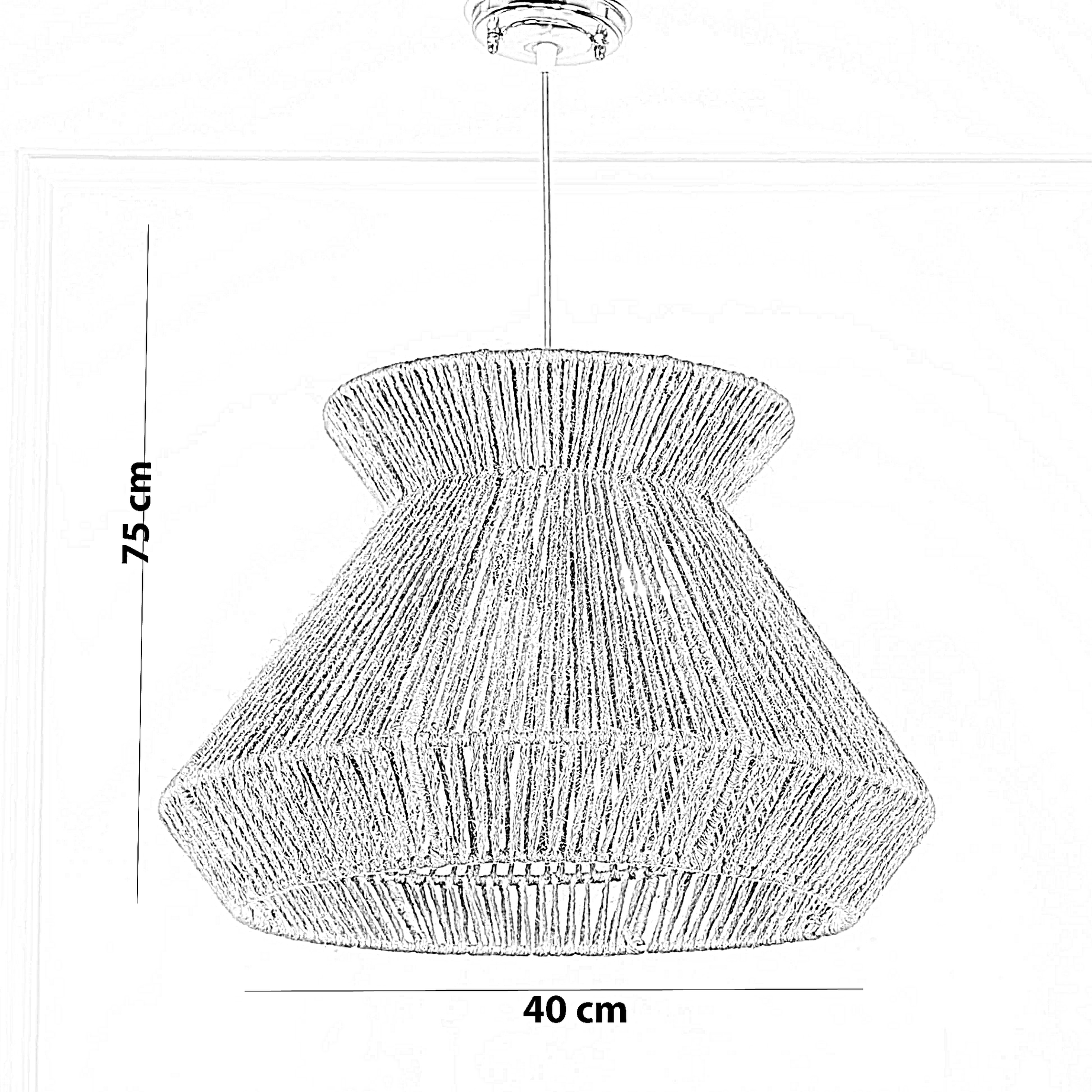نجفة قماش، 40*75 سم