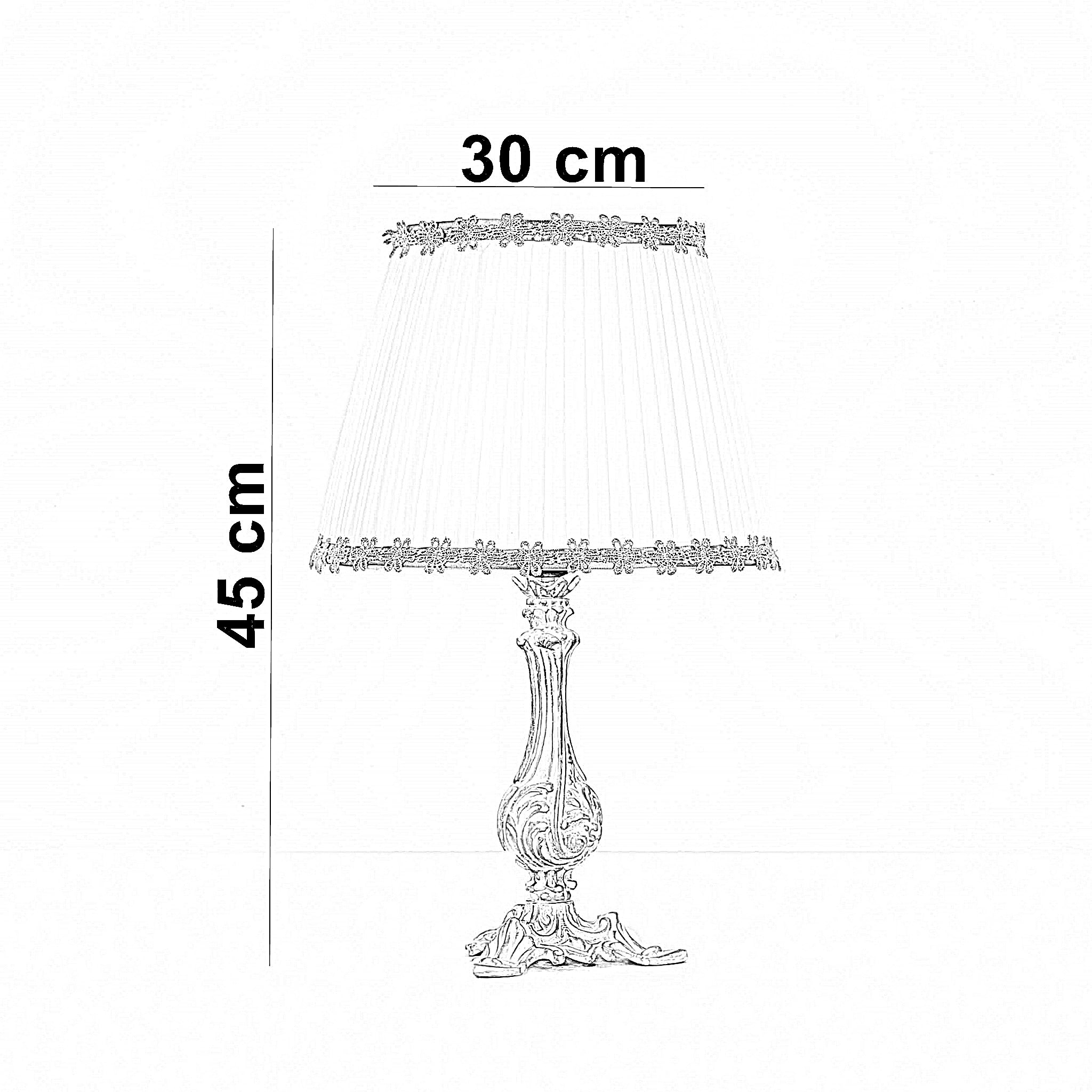 أباجورة ألمنيوم، 30*45 سم