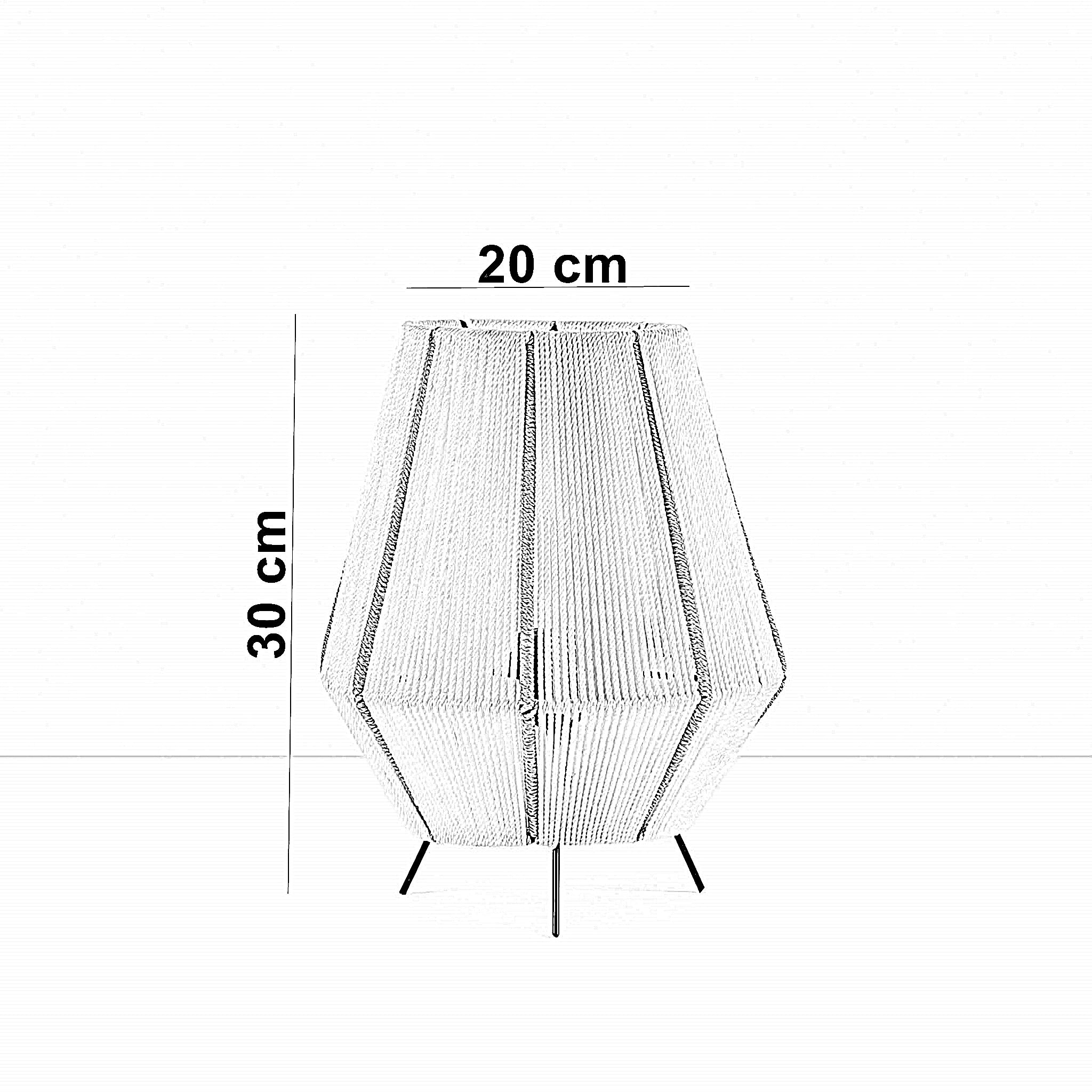 أباجورة مكرمية، 20*30 سم