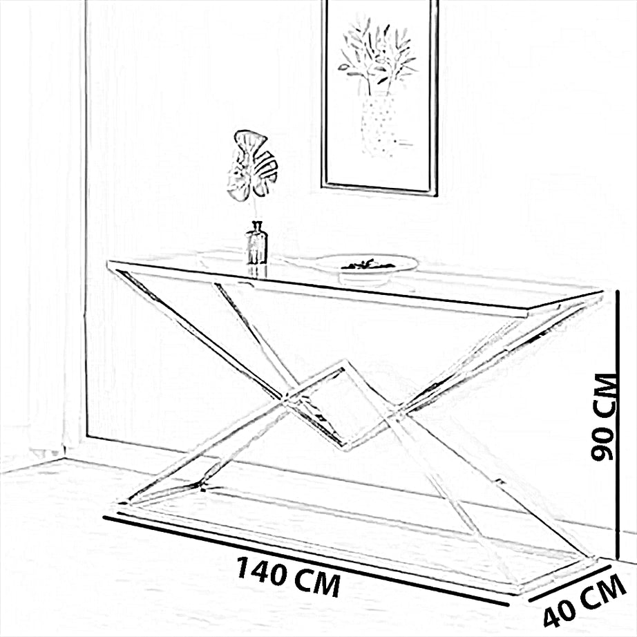 كونسول معدن، 140*40*90 سم