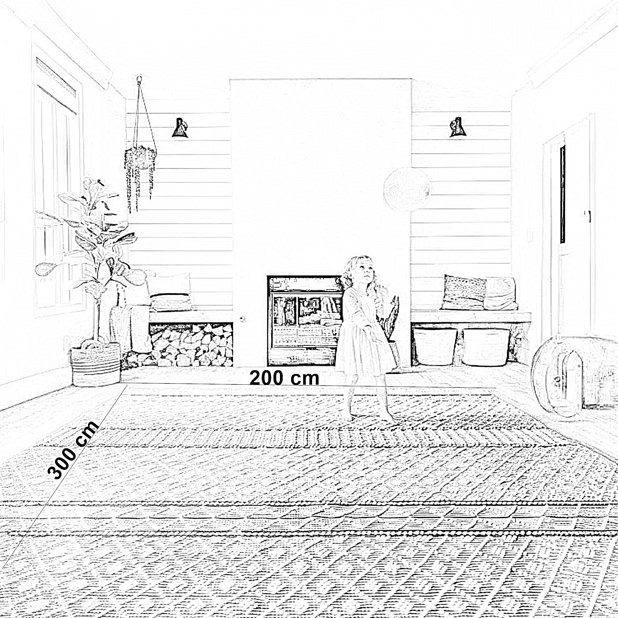 سجادة صوف، 200*300 سم