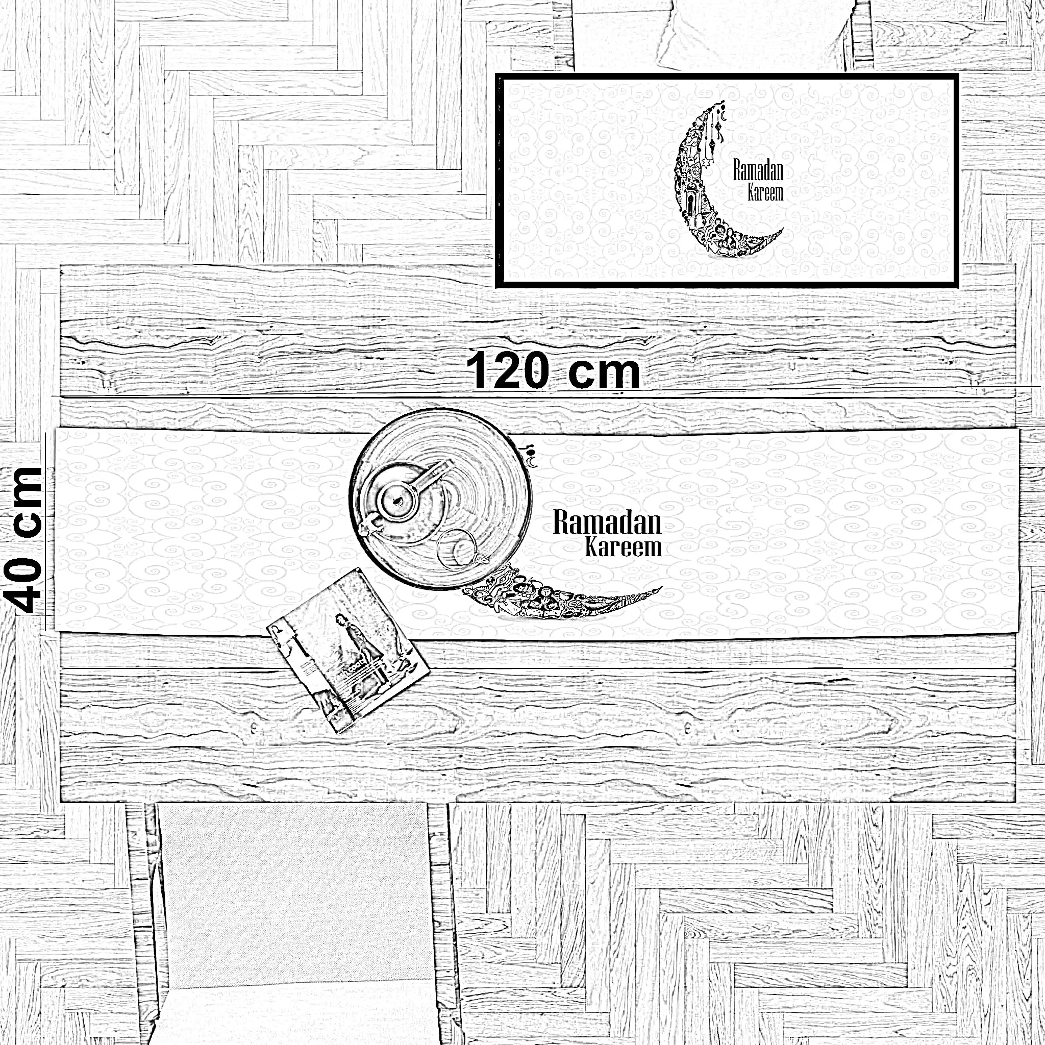 رانر رمضان بوليستر، 40*120 سم