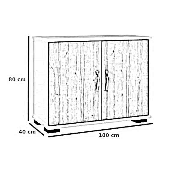 جزامة خشب ام دي اف، 100*40*80 سم