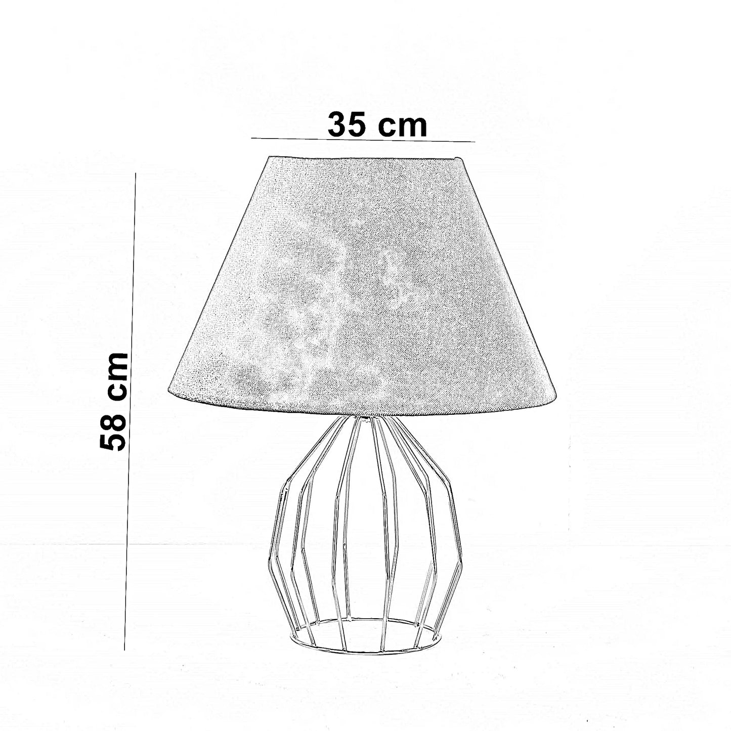 أباجورة معدن، 35*58 سم