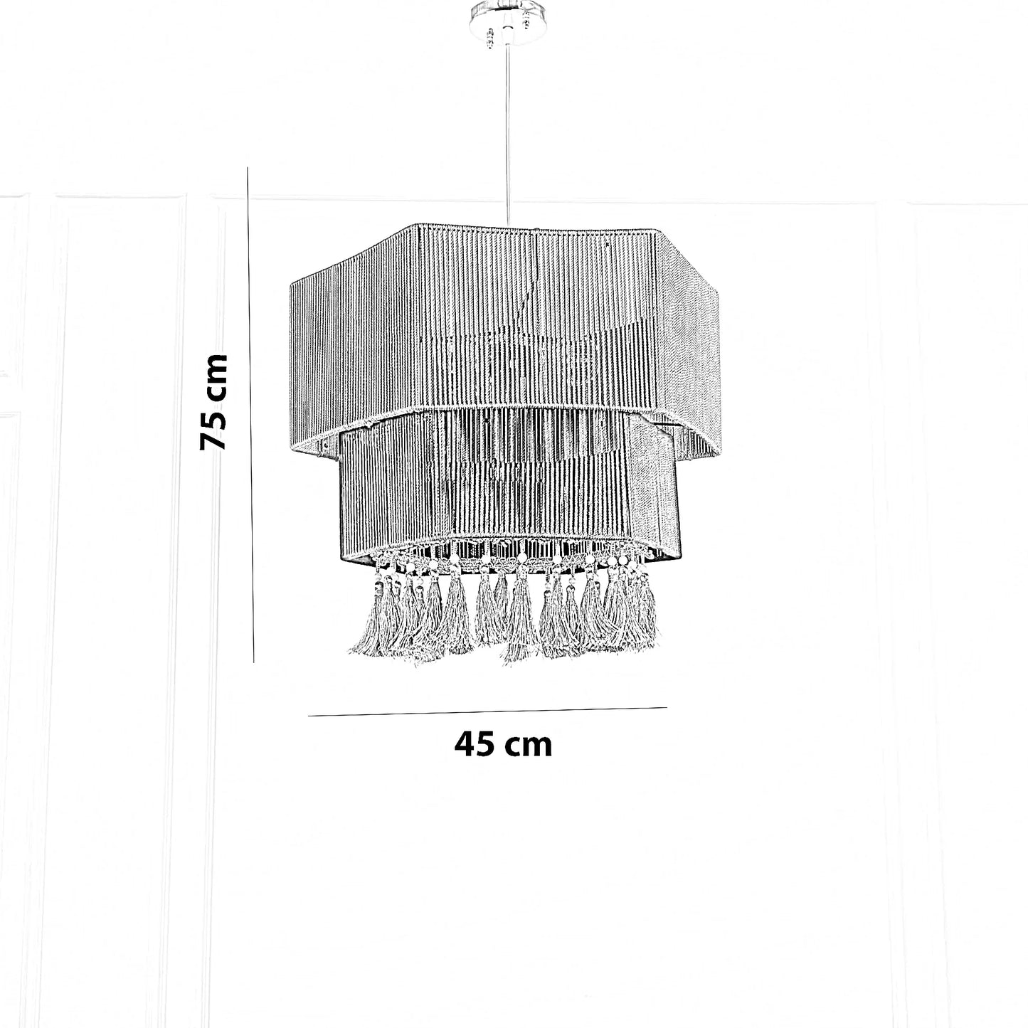 نجفة قماش، 45*75 سم