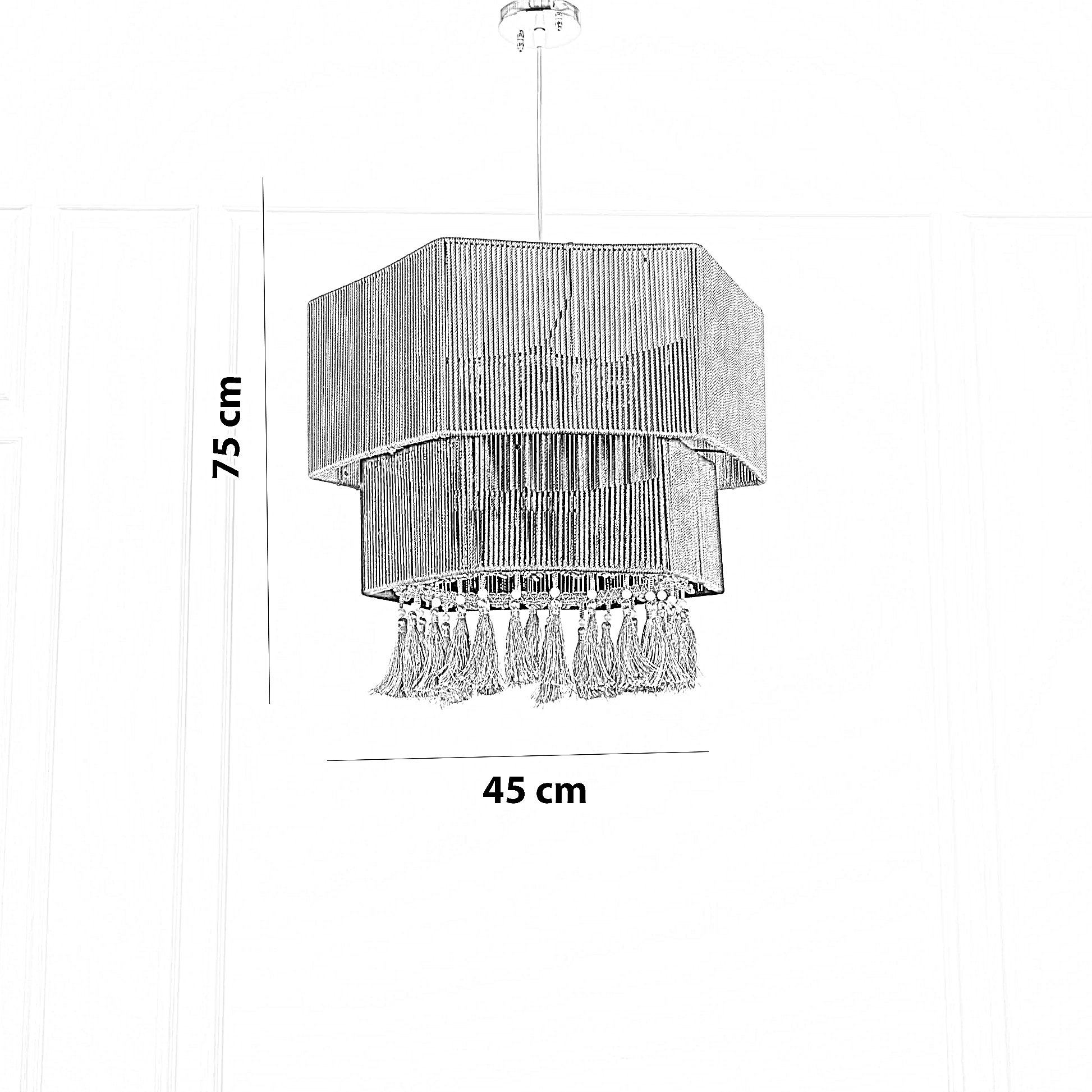نجفة قماش، 45*75 سم