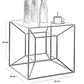 ترابيزة جانبية ستيل و زجاج، 50*50*50 سم