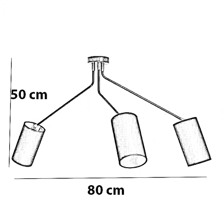نجفة معدن و قماش، 80*50 سم