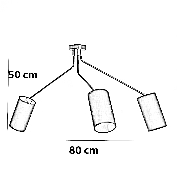 نجفة معدن و قماش، 80*50 سم
