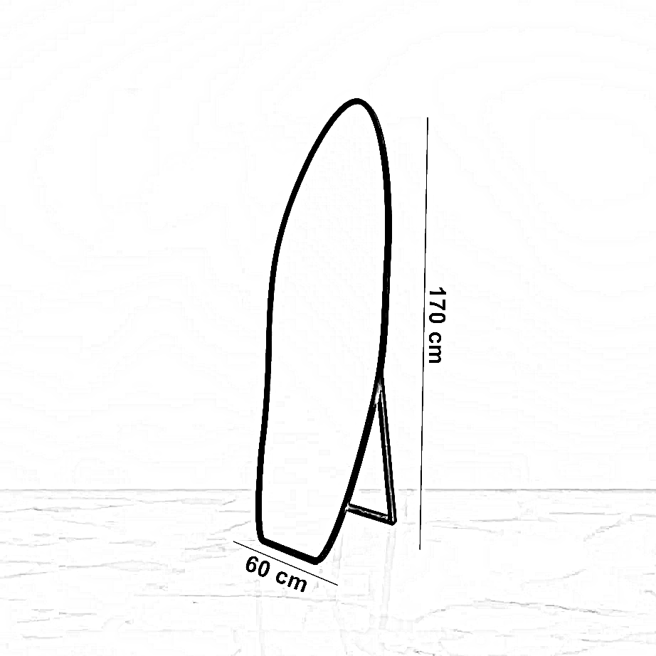 مرايا استاند خشب ام دي اف، 60*170 سم