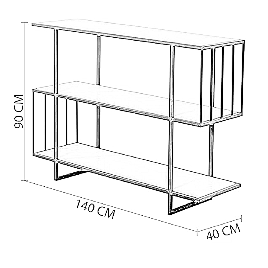 كونسول معدن، 140*40*90 سم