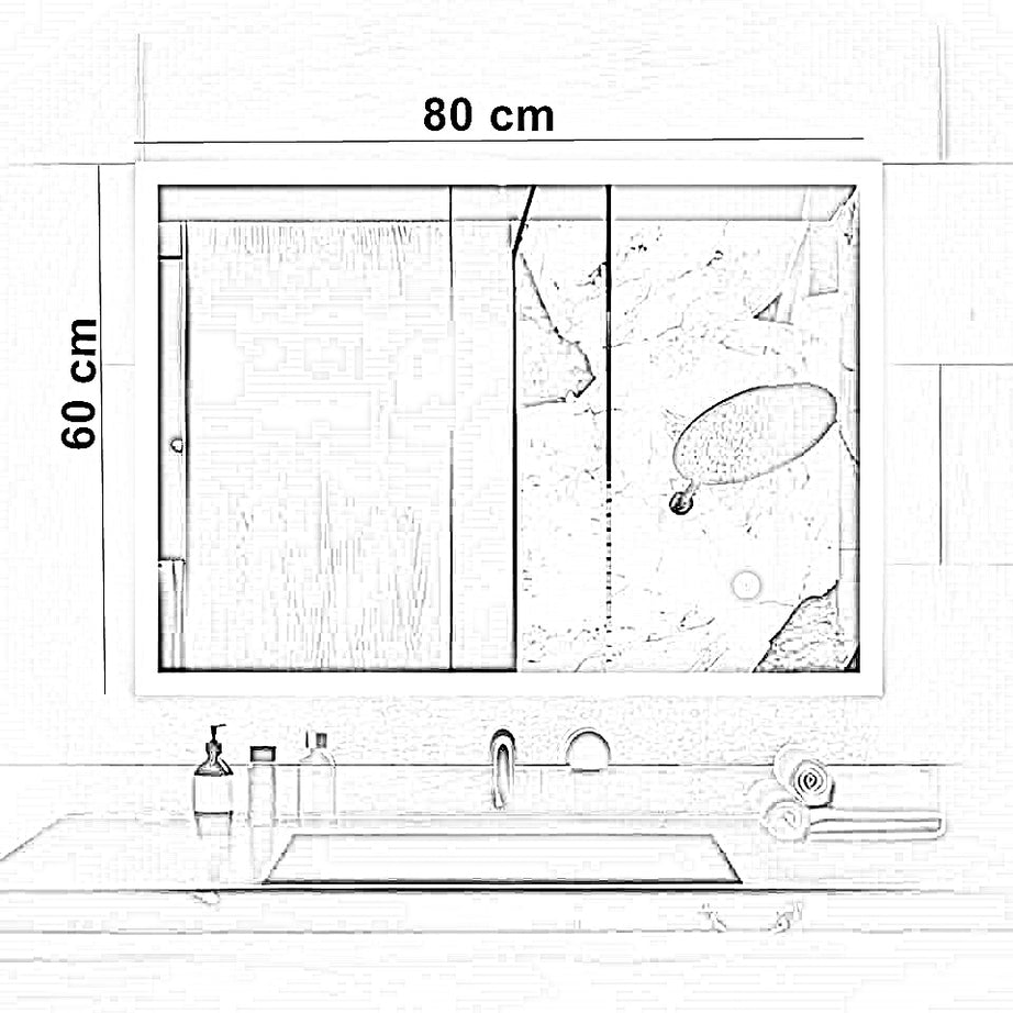 مرايا ليد، 60*80 سم