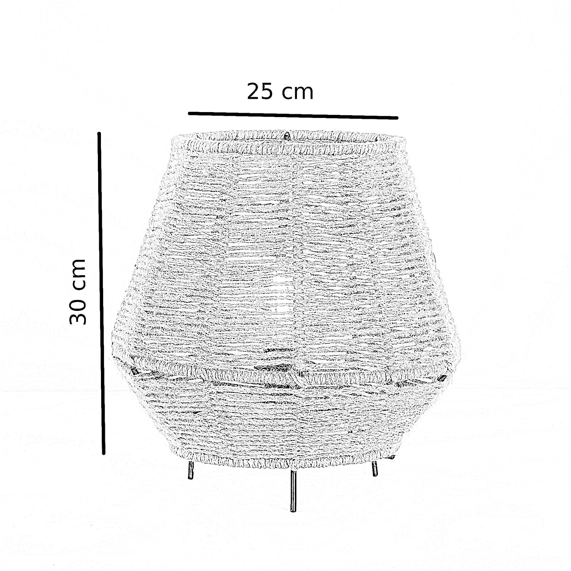 أباجورة قماش، 30*25 سم