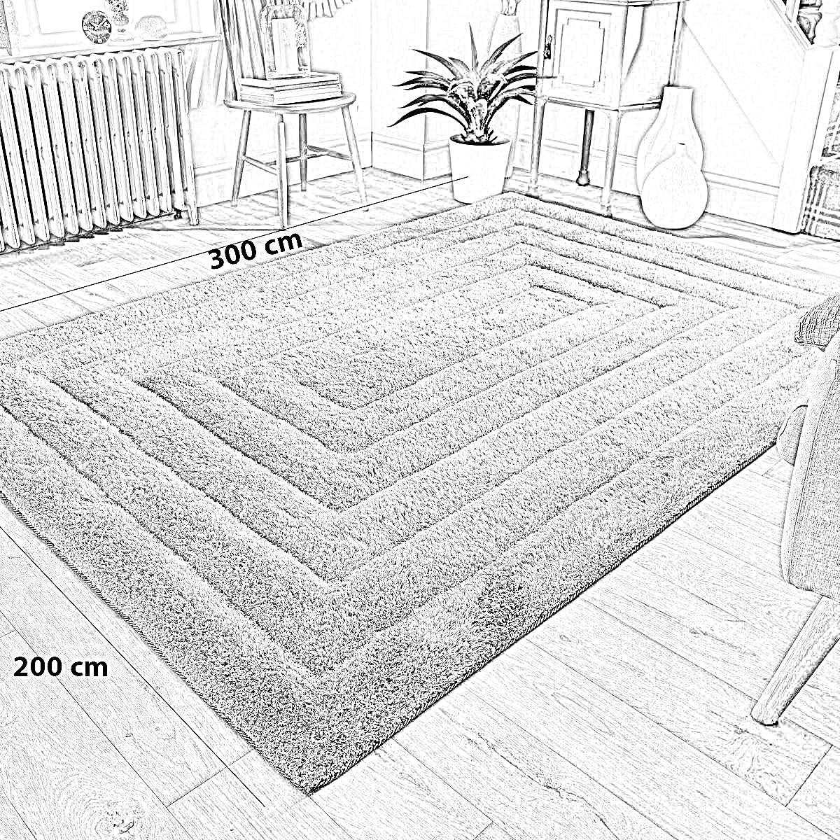 سجادة قطن و حرير، 200*300 سم