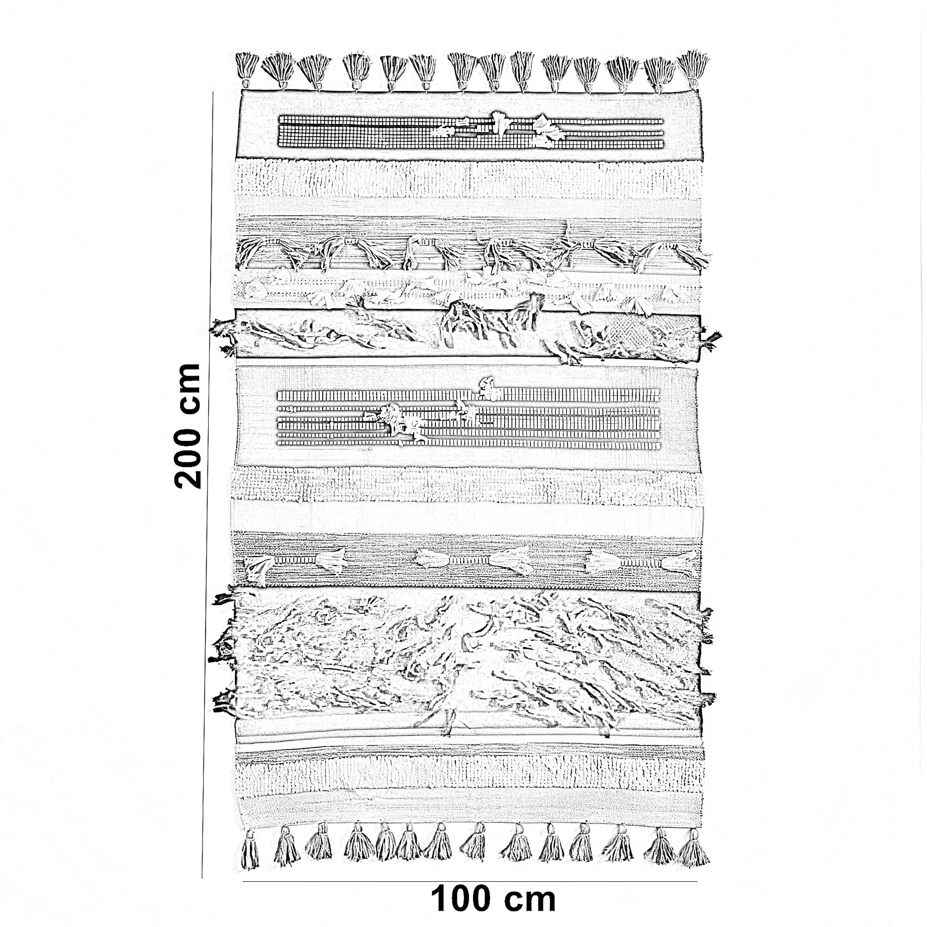 سجادة صوف، 100*200 سم