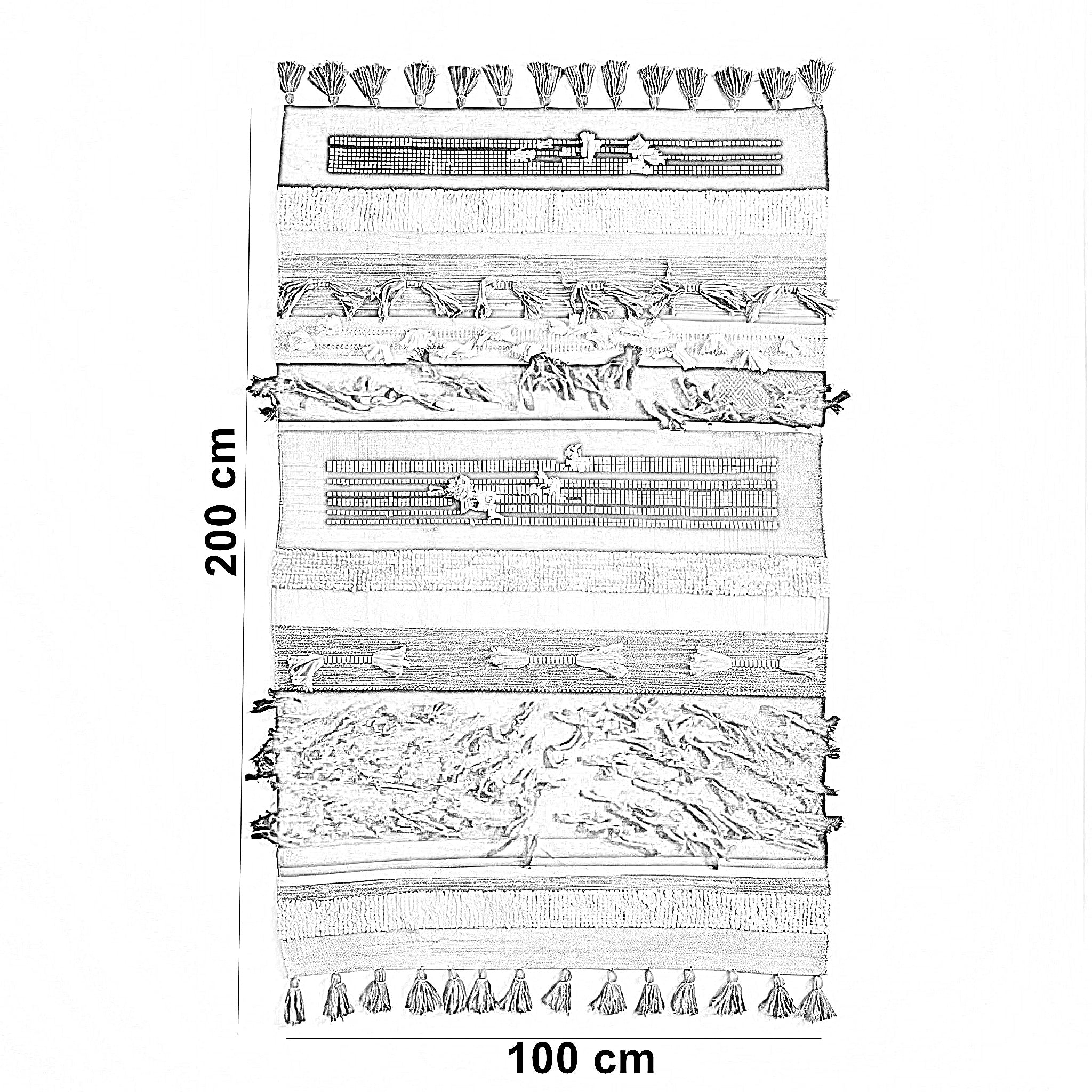 سجادة صوف، 100*200 سم