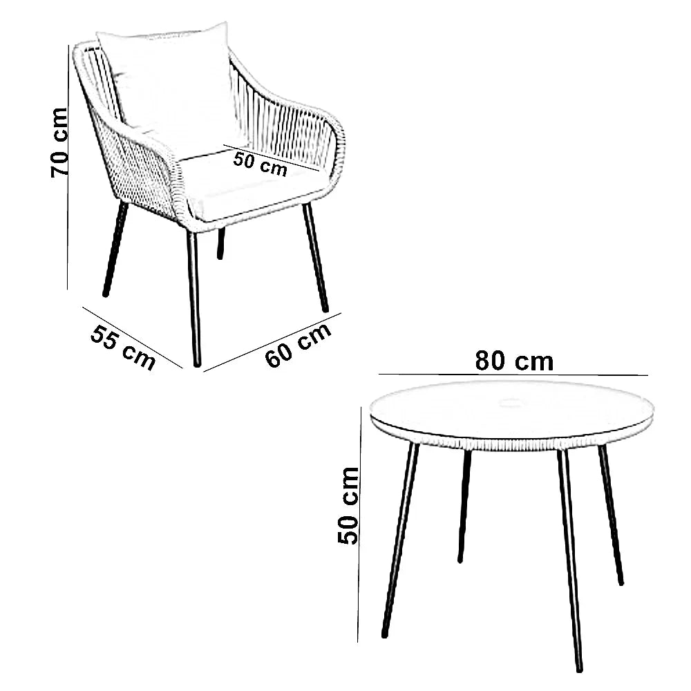 طقم سفرة خارجي ستيل و دوبار، 5 قطع