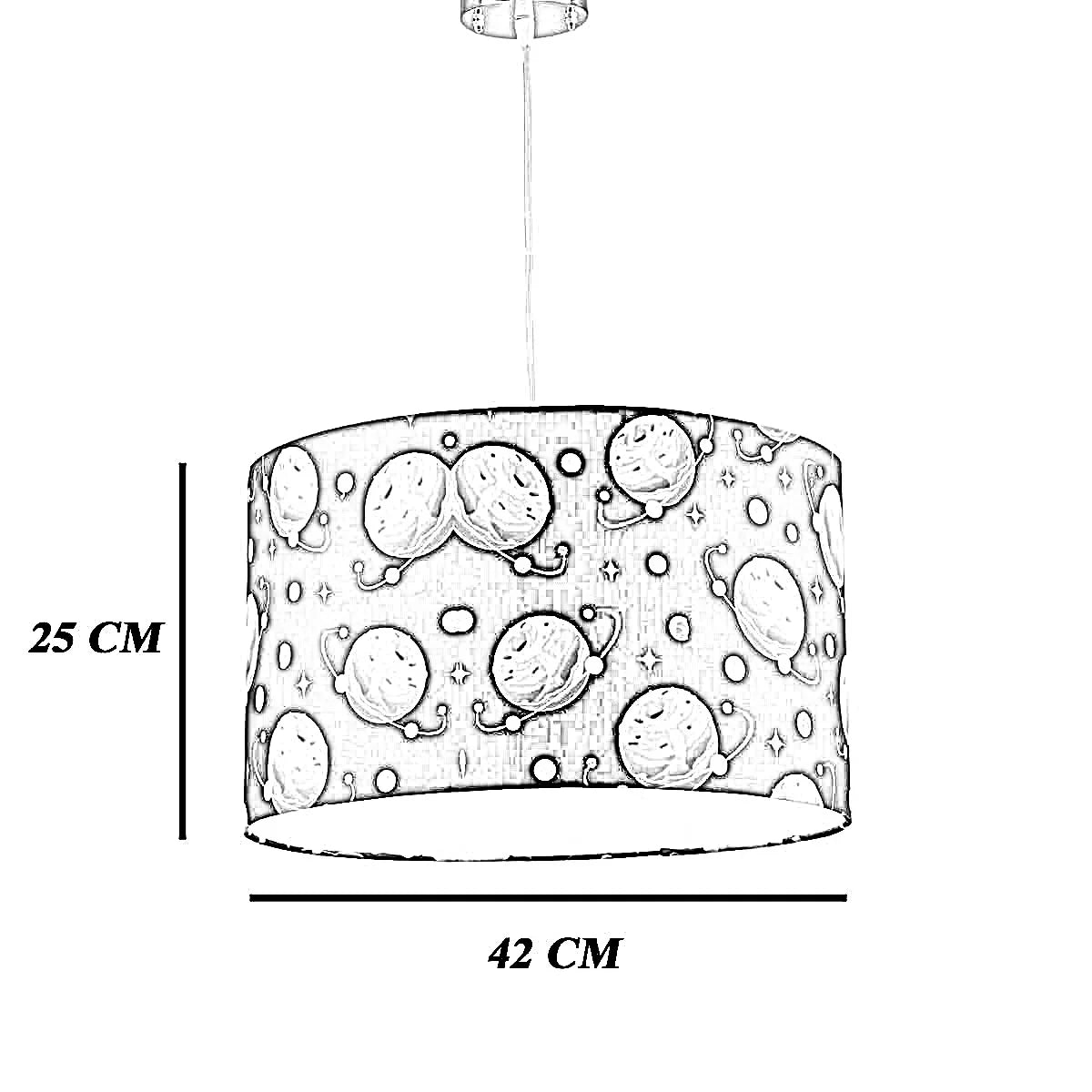 نجفة قماش، 42*25 سم