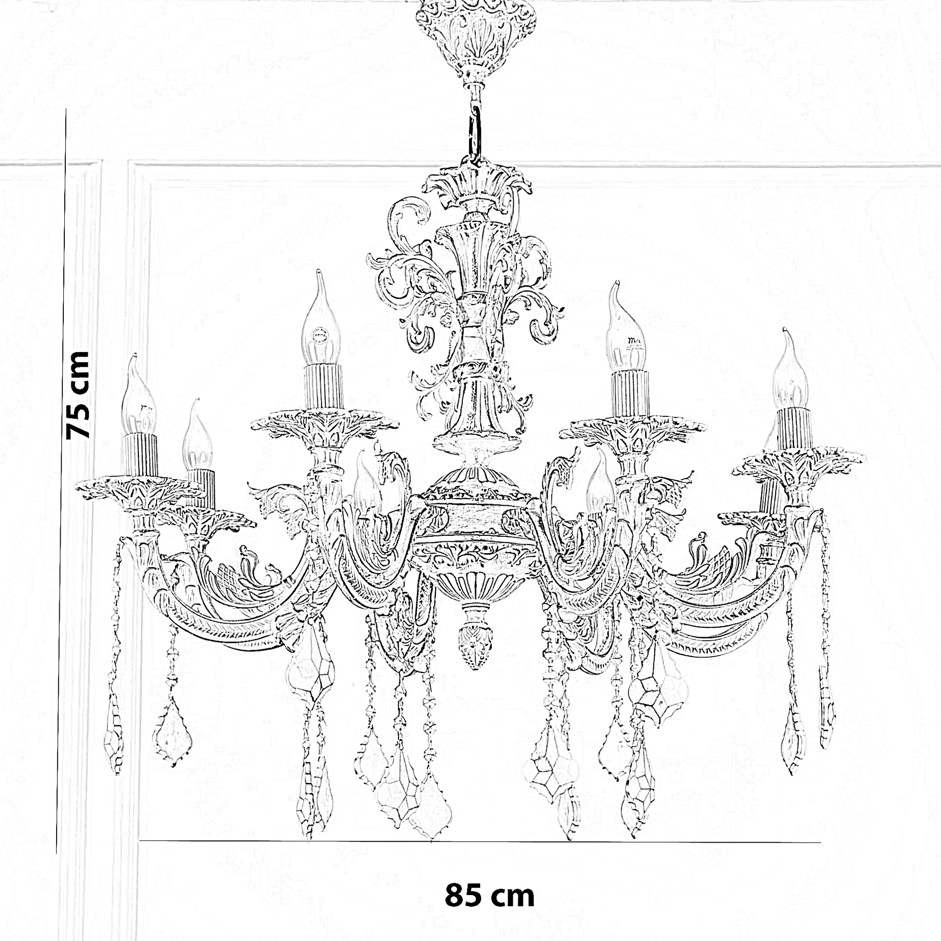 نجفة ألمنيوم، 85*75 سم