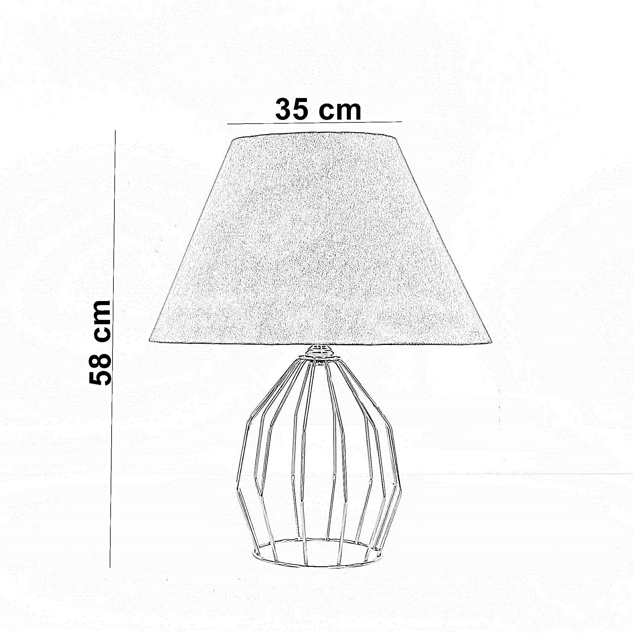 أباجورة معدن، 35*58 سم