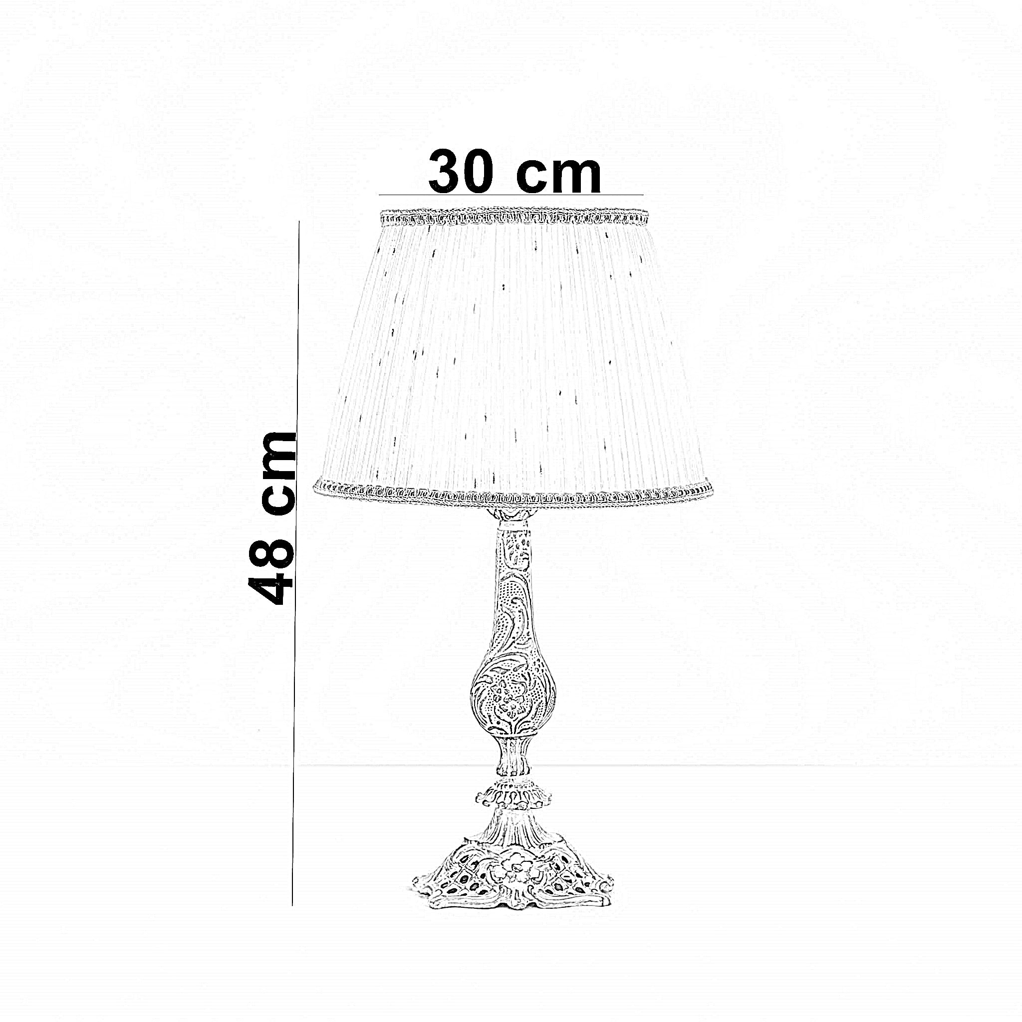 أباجورة ألمنيوم، 30*48 سم