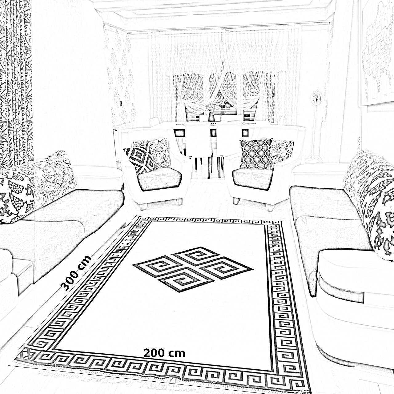 سجادة قطن و حرير، 200*300 سم