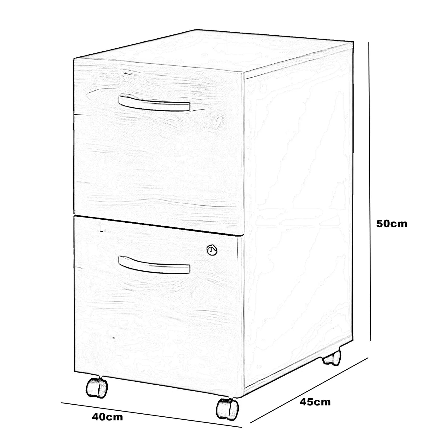 وحدة تخزين مكتبية ، خشب ام دي اف 40*45*50 سم