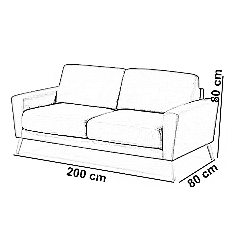 كنبة خشب زان، 200*80*80 سم