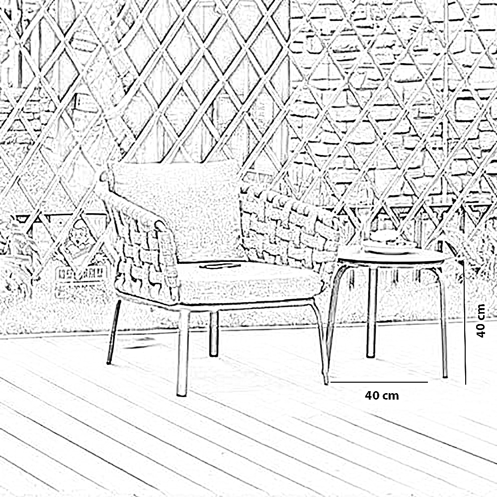 طقم خارجي ستيل و دوبار، 5 قطع