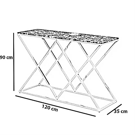 كونسول معدن بسطح جرانيت، 120*35*90 سم