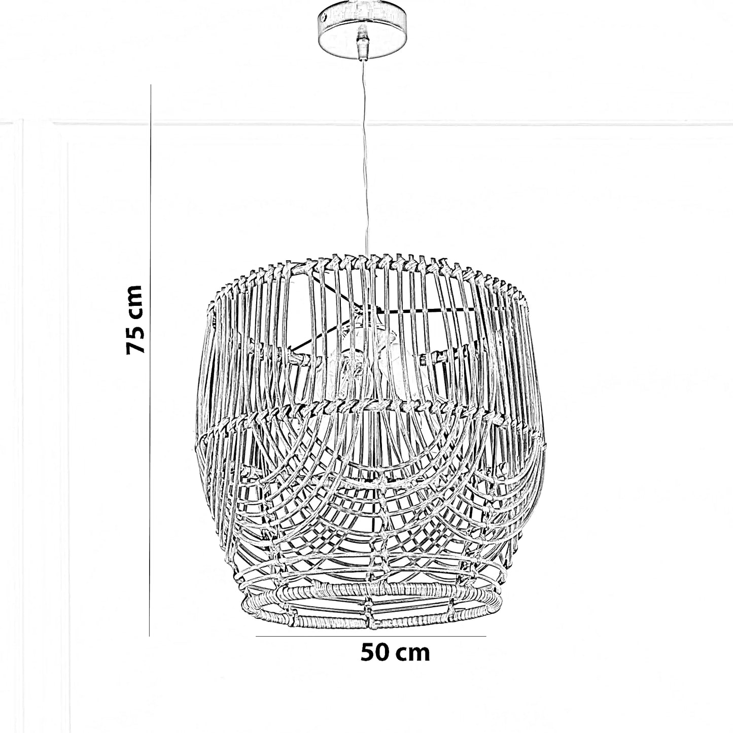 نجفة خيزران، 50*75 سم