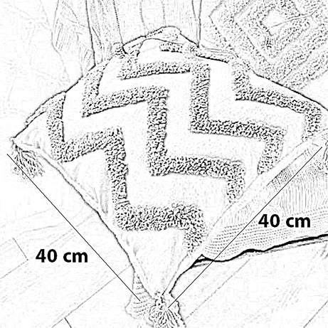 كوشن مكرمية قطن، 40*40 سم