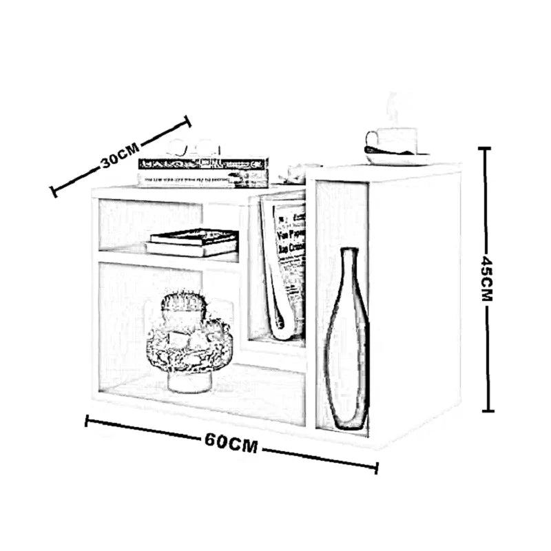 ترابيزة جانبية ام دي اف، 60*30*45 سم