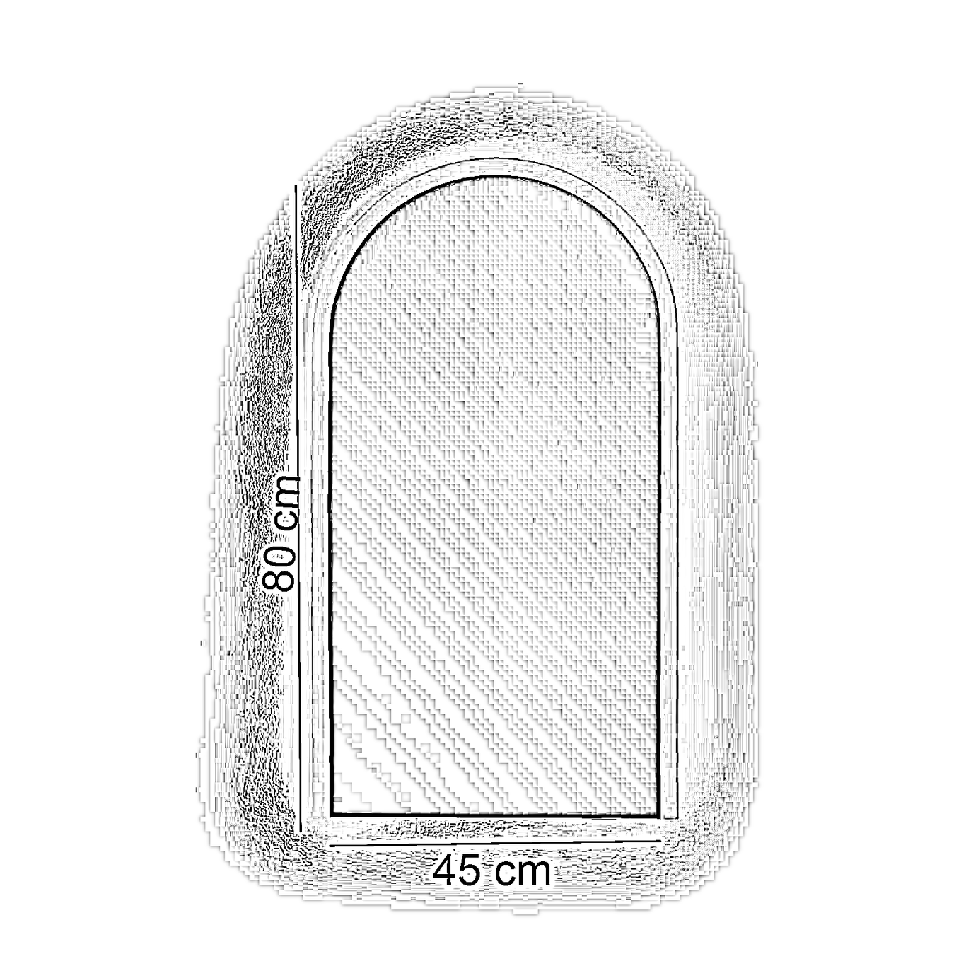 مرايا حائط بإضاءة، 45*80 سم