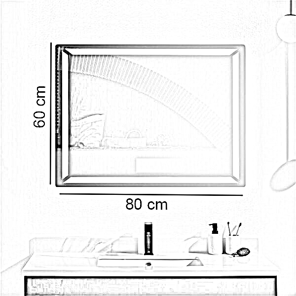مرايا حمام بإضاءة، 80*60 سم