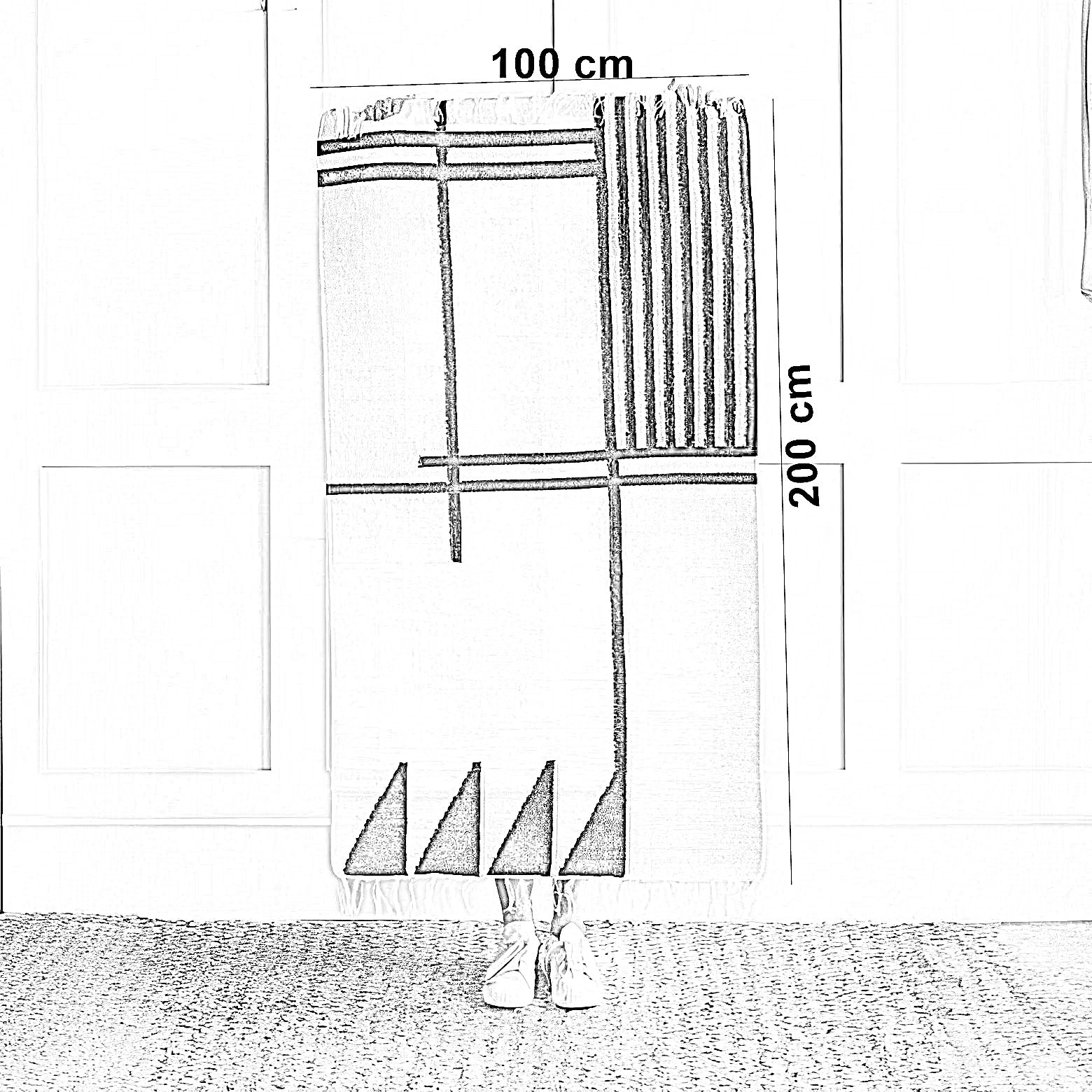 سجادة صوف، 100*200 سم