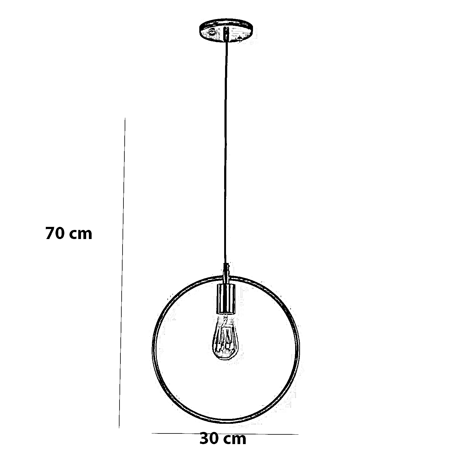 نجفة معدن، 30*70 سم
